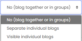 Moodle - OU Blog - Individual Blogs Dropdown Menu